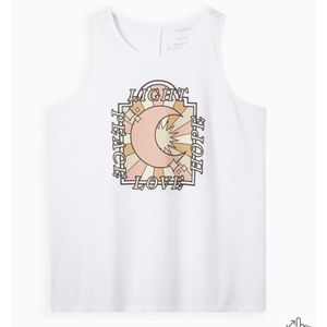 NEW TORRID 1X 2X 3X EVERYDAY SIGNATURE JERSEY CREW NECK TANK-CRESCENT GRAPHIC …